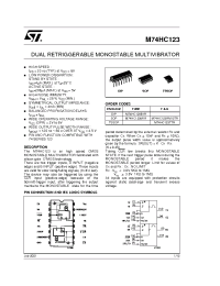 Datasheet M74HC123 manufacturer STMicroelectronics
